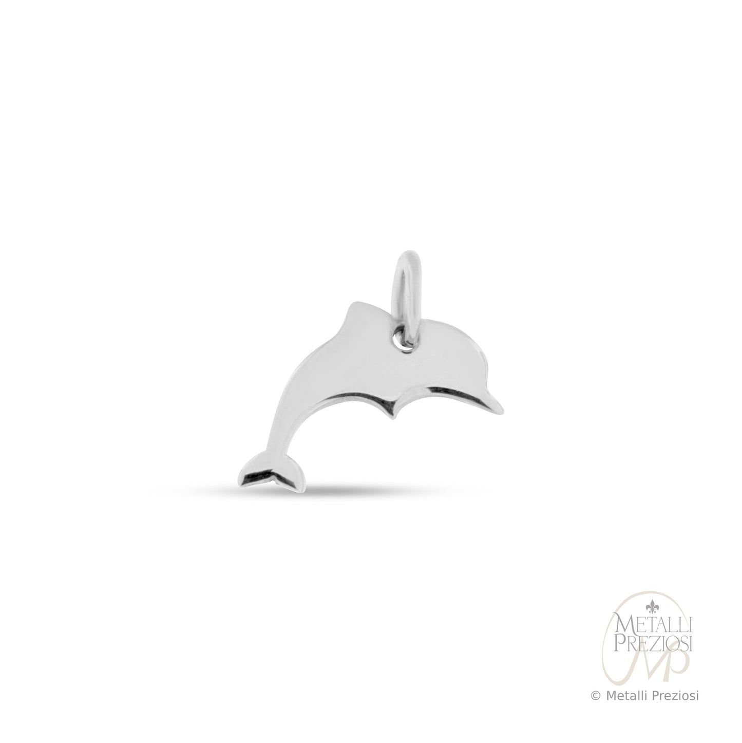 Ciondolo in Oro Bianco 18K delfino